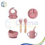 Vajilla Silicona Set X6 Bebe Babero